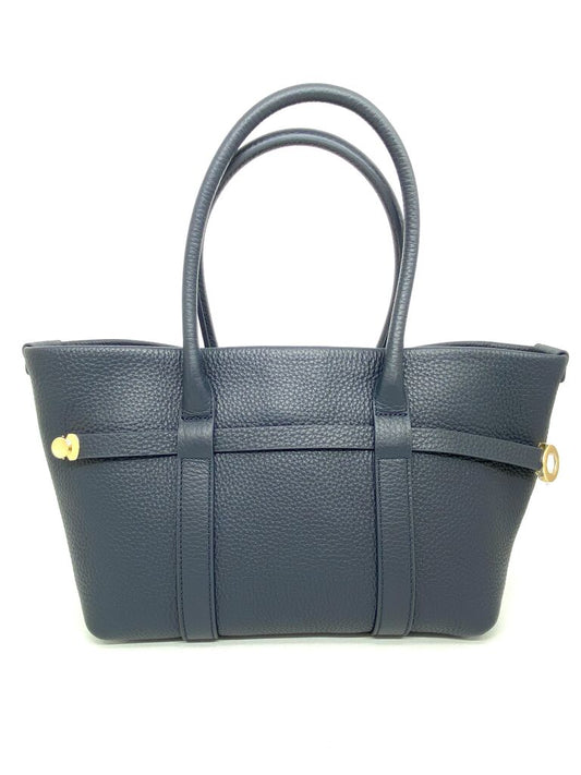 Navy Textured Tote Bag with Dual Handles