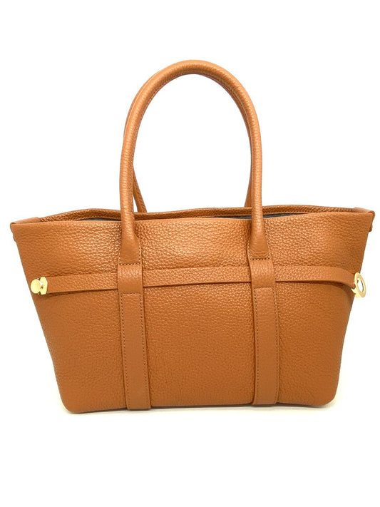 Camel Suede Tote with Leather Accents