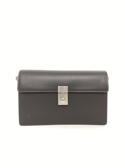 Chocolate Suede Clutch with Secure Silver Clasp