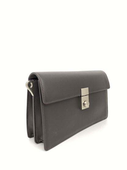 Chocolate Suede Clutch with Secure Silver Clasp