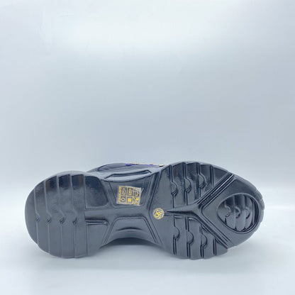 Black Embellished Athletic Sneakers with Rhinestones