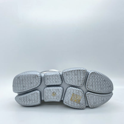 Silver Patent Chunky Sole Sneakers