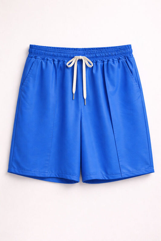 Bright Blue Relaxed Drawstring Shorts