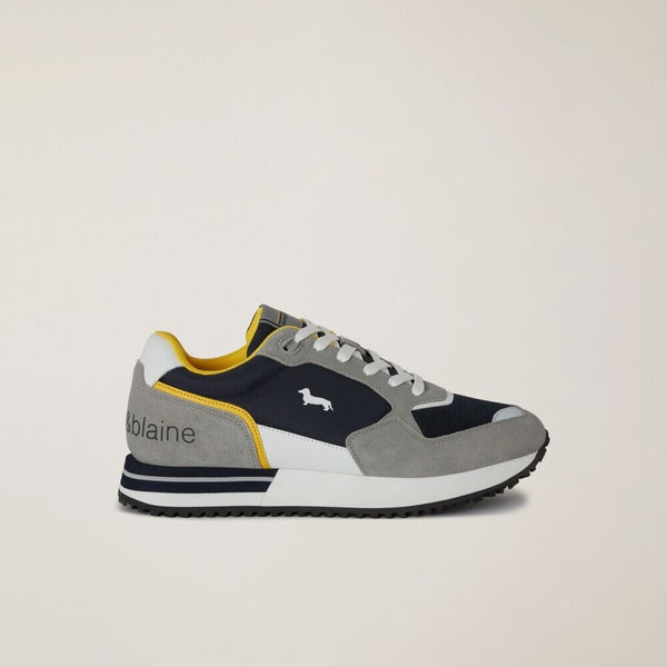 Gray Mesh Casual Sneakers with Contrast Details