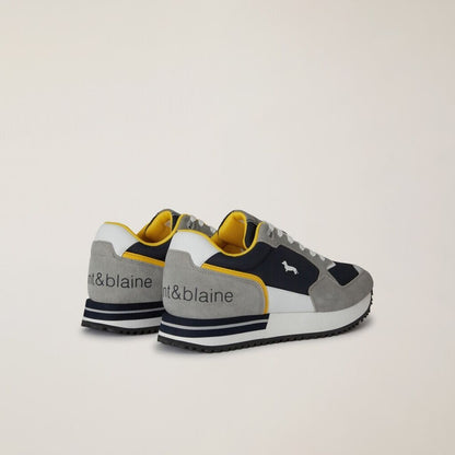 Gray Mesh Casual Sneakers with Contrast Details