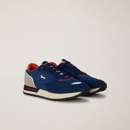 Navy Colorblock Retro Trainers