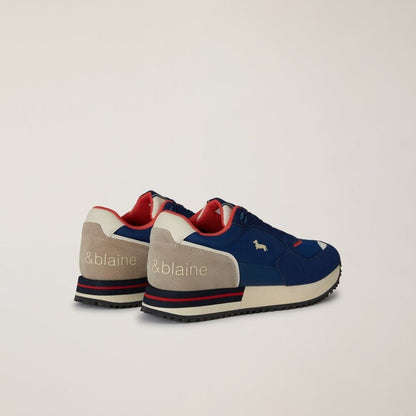 Navy Colorblock Retro Trainers