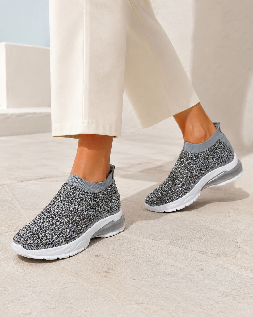 Shoes Sock/Strass GREY