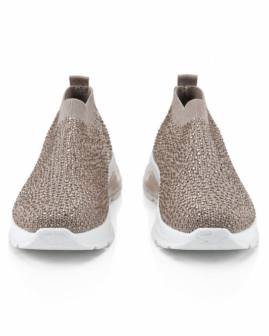 Shoes Sock/Strass NUDE