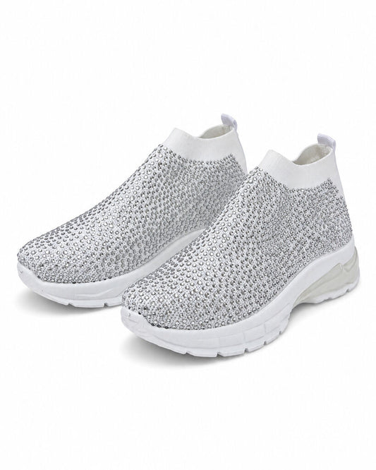 Shoes Sock/Strass WHITE