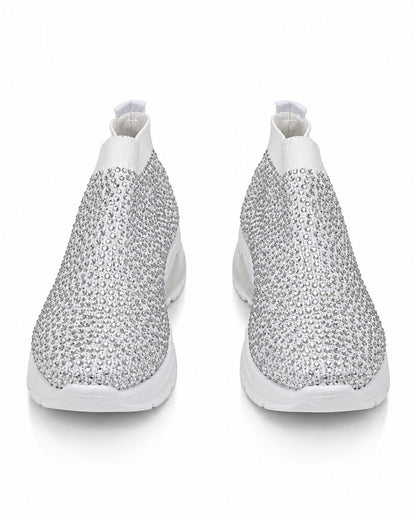 Shoes Sock/Strass WHITE