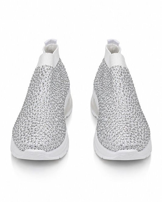 Shoes Sock/Strass WHITE