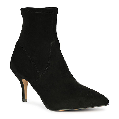 Black Suede Ankle Boot with Pointed Toe