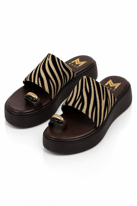 Sandal Fab/Nap BLK/BEI