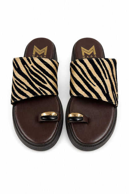 Sandal Fab/Nap BLK/BEI