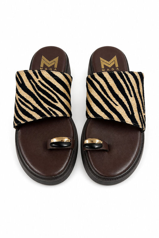 Sandal Fab/Nap BLK/BEI