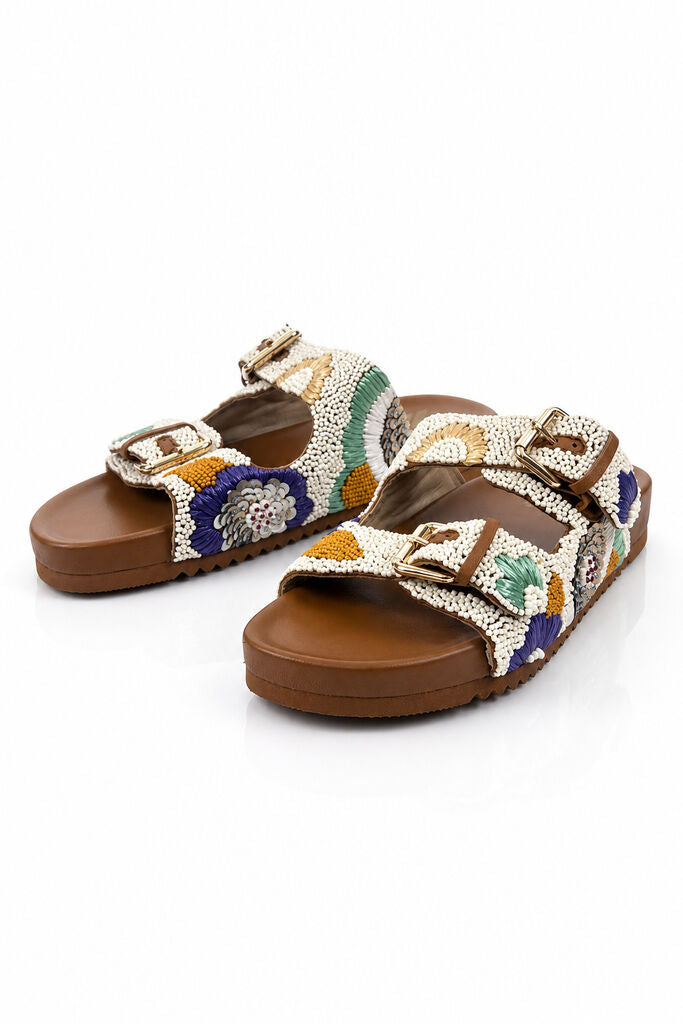 Slide Nap/Embroi TAN