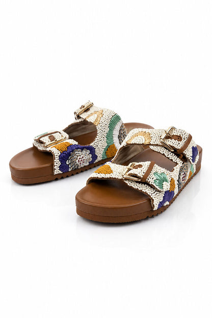 Slide Nap/Embroi TAN