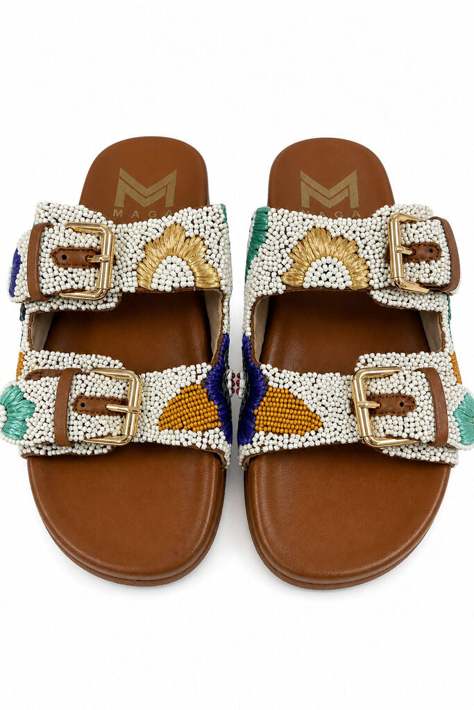 Slide Nap/Embroi TAN
