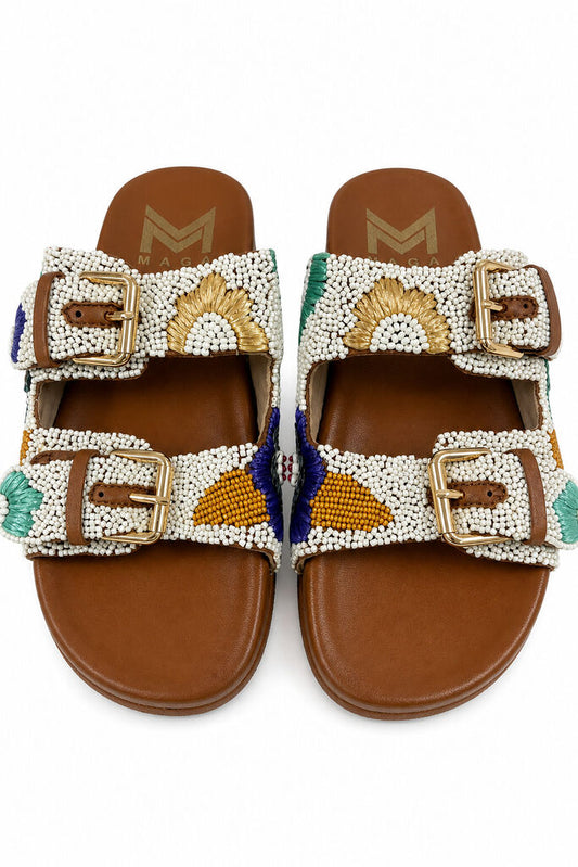 Slide Nap/Embroi TAN