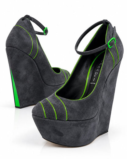 Shoes Suede Grigio