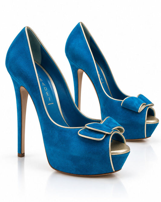 Shoes Suede Bleu