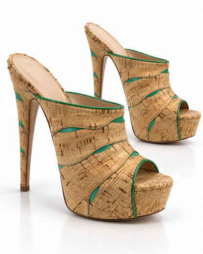 Shoes Cork Bei/Acq