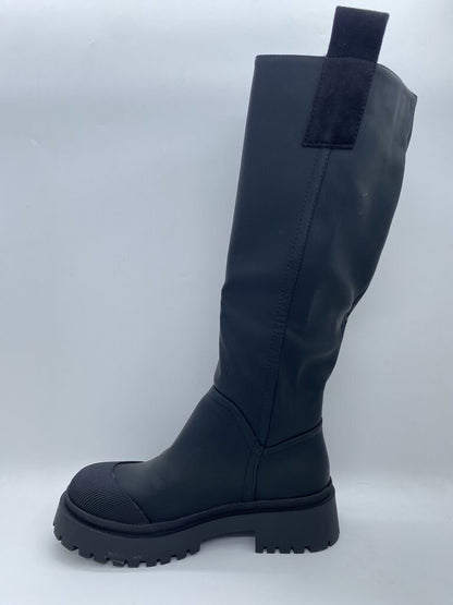 Black Chunky Sole Tall Boot