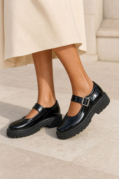 Mary Jane Shoe Vernice BLACK