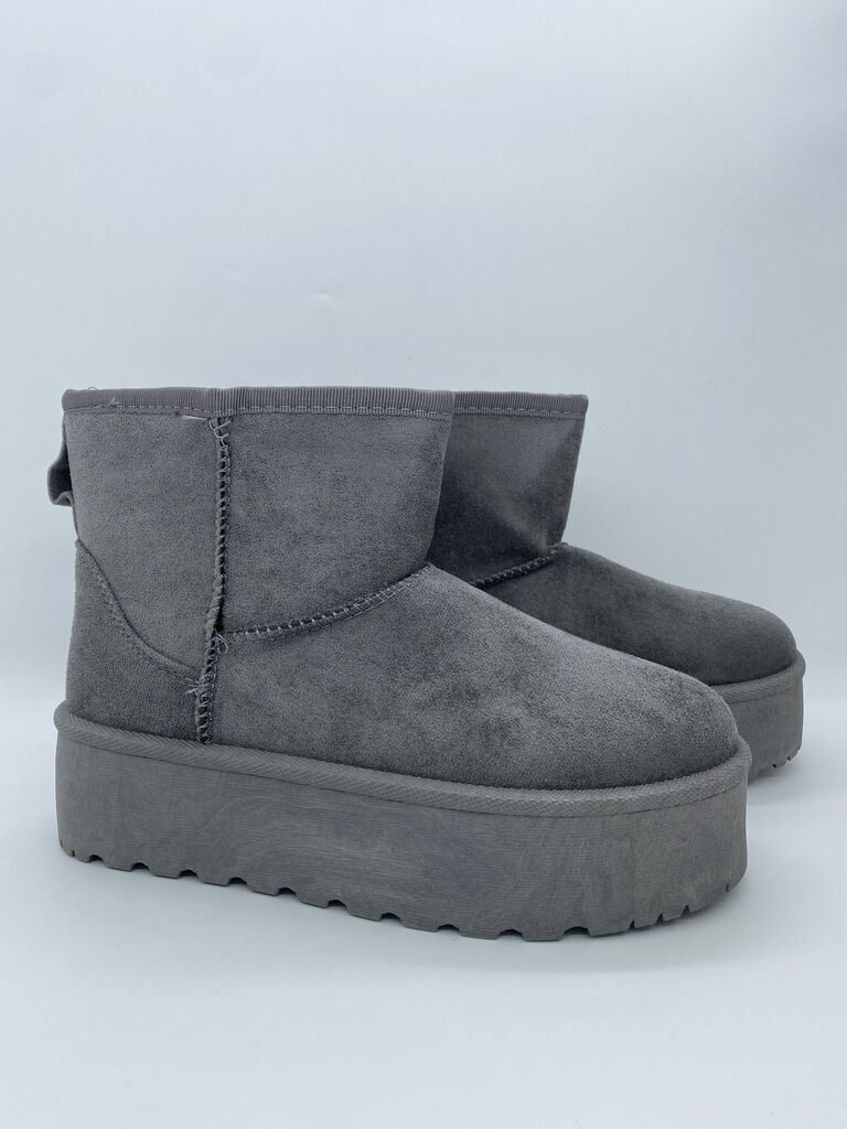 Ankle Boot Sue/Fur GREY