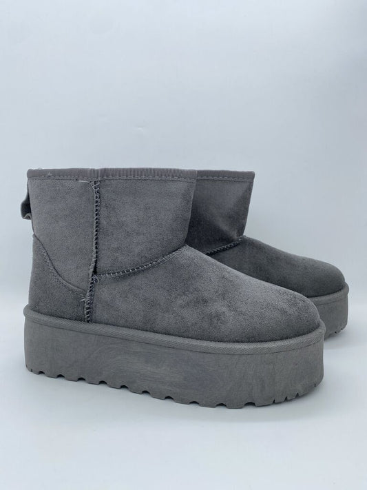 Ankle Boot Sue/Fur GREY