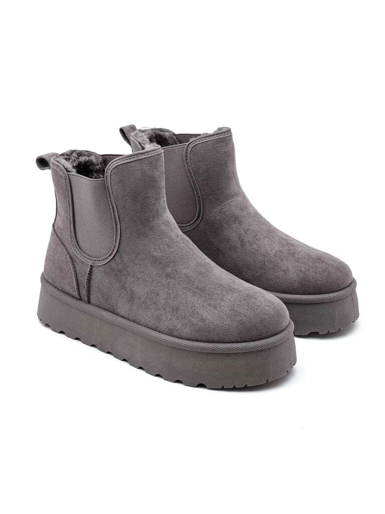 Ankle Boot Sue/Fur GREY