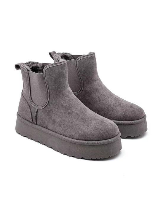 Ankle Boot Sue/Fur GREY