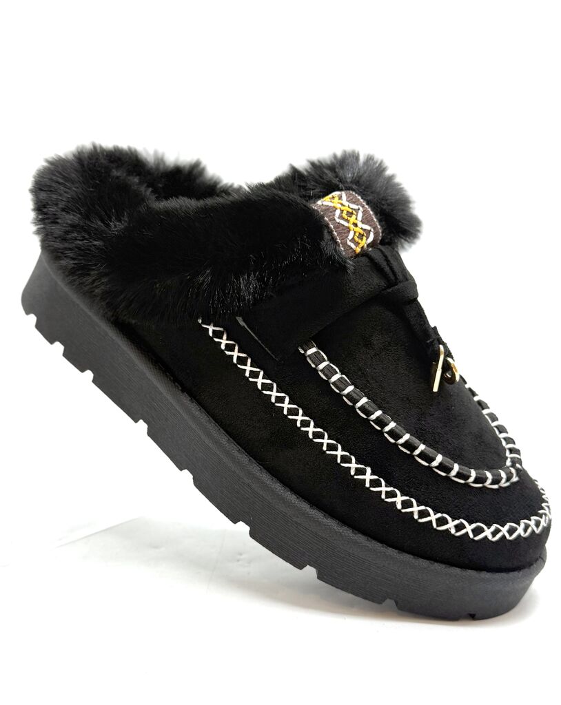 Clog Sue/Fur BLACK