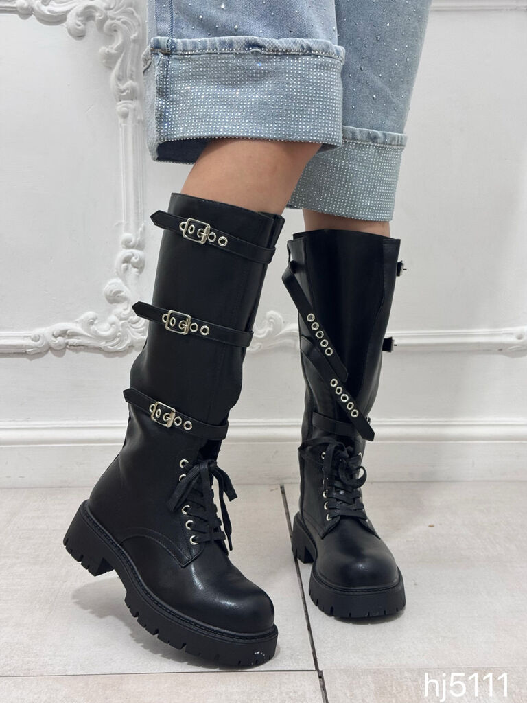 Knee High Boot Nappa BLACK