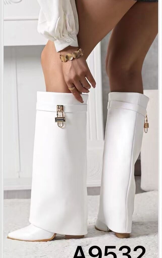 Knee High Boot Nappa WHITE