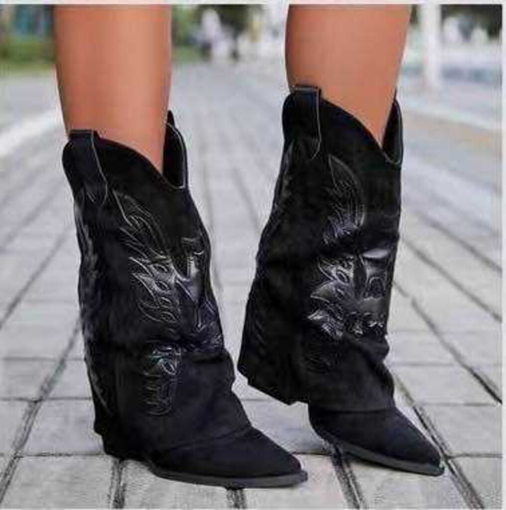 Western Boot Suede BLACK