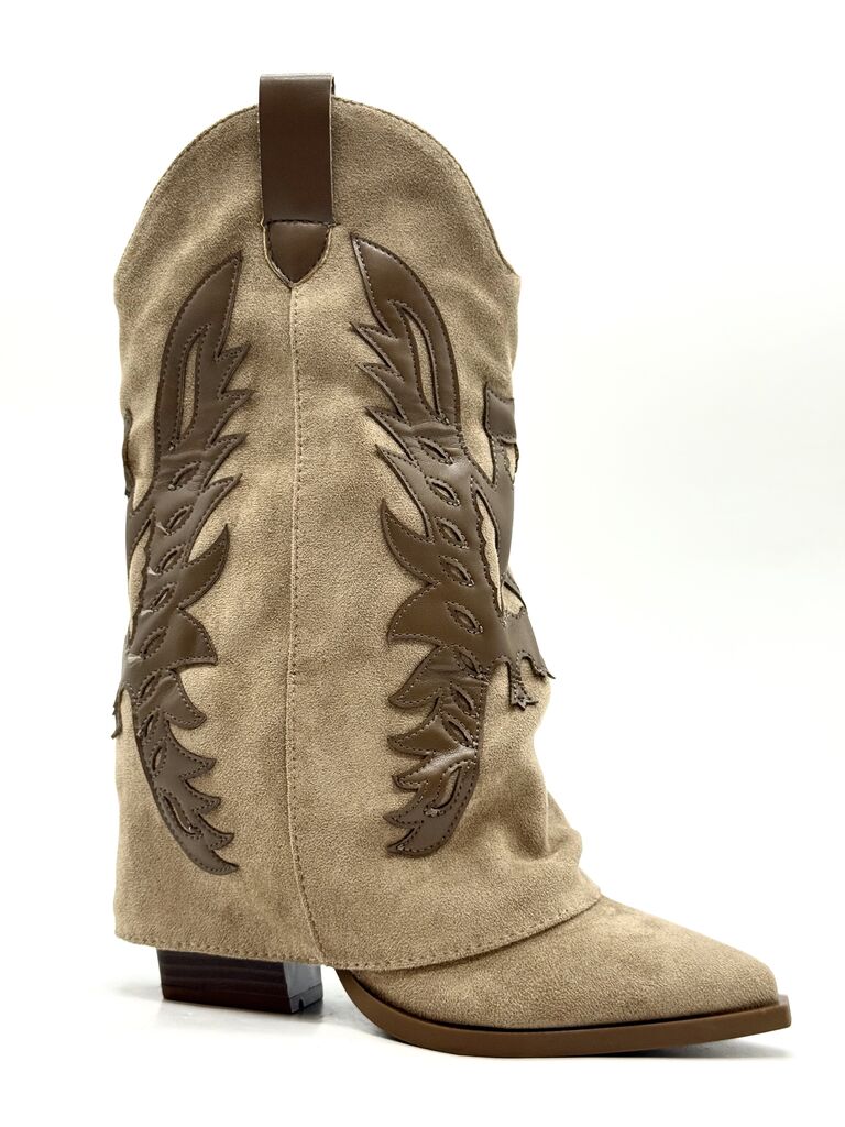 Western Boot Suede KHAKI