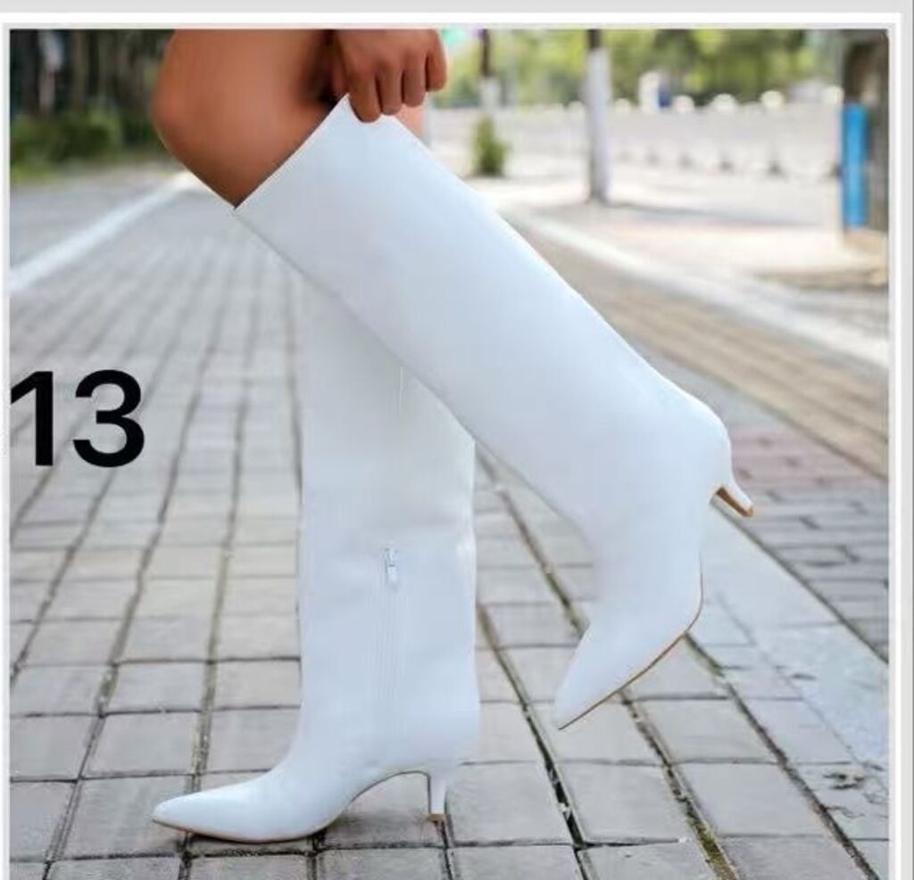 Knee High Boot Nappa WHITE