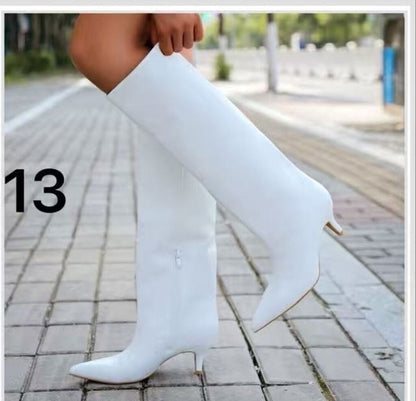 Knee High Boot Nappa WHITE