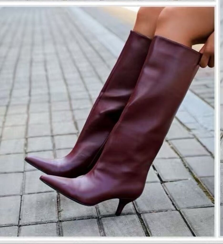 Knee High Boot Nappa WINE