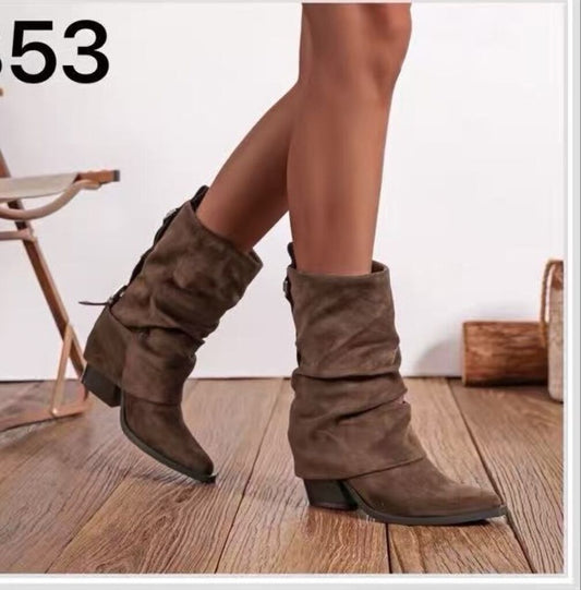 Ankle Boot Suede CAMEL