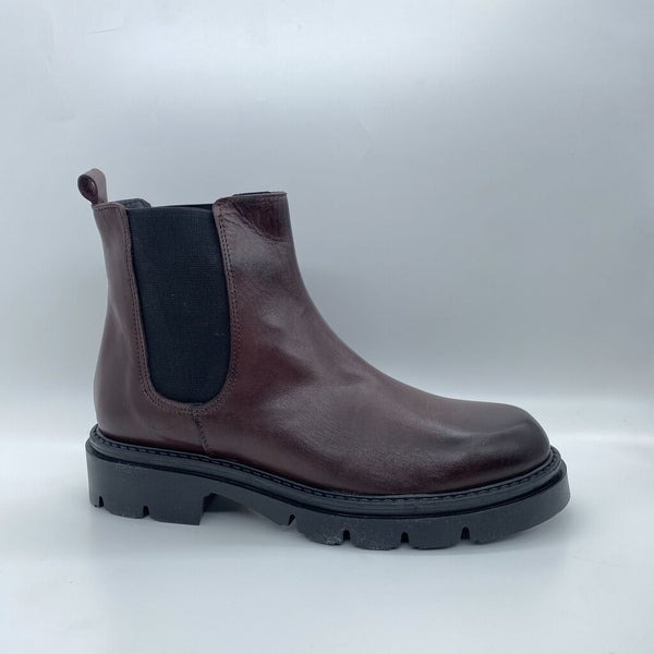 Deep Brown Chelsea Ankle Boot with Chunky Sole