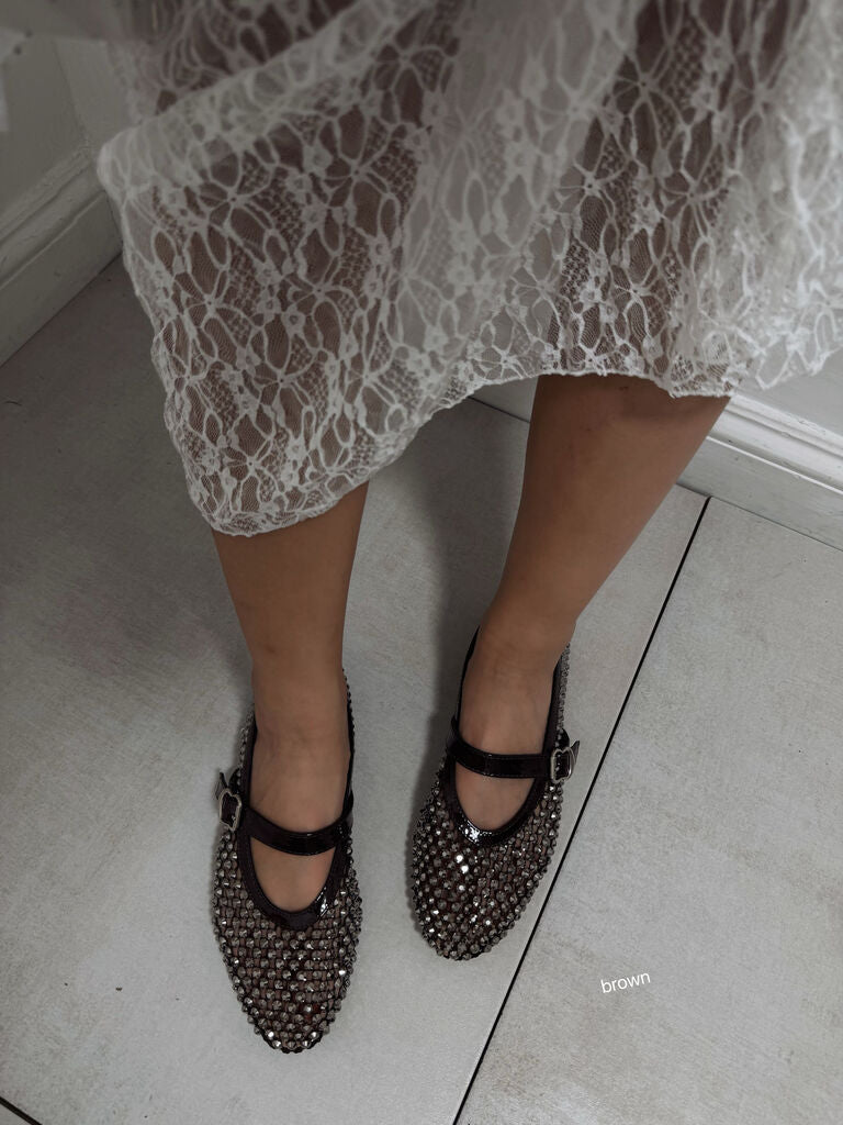 Mary Jane Shoe Ver/Stra BROWN