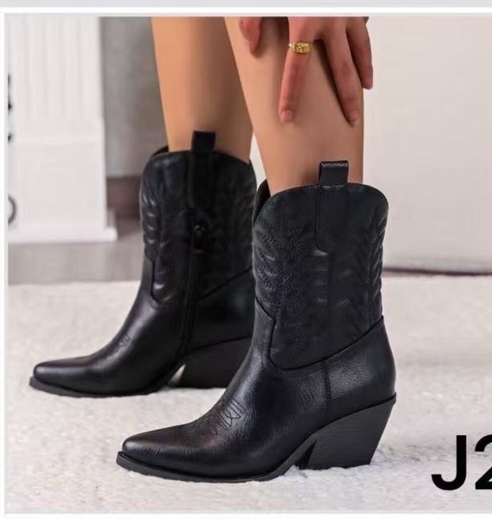 Western Boot Nappa BLACK