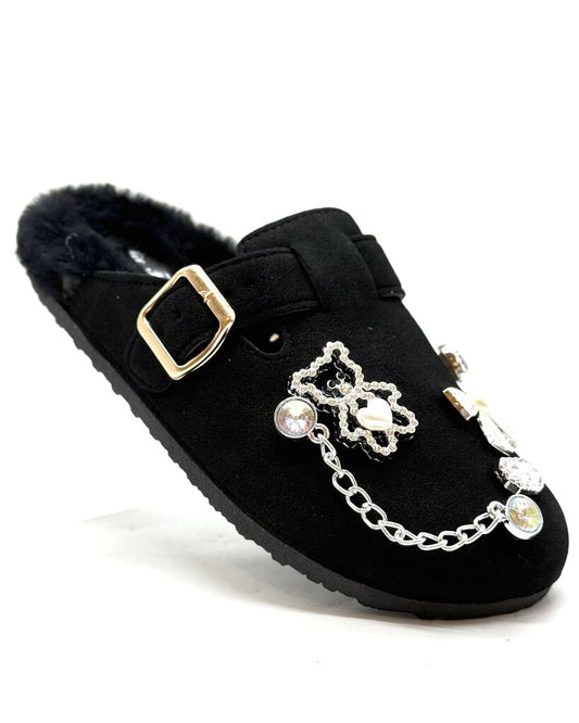 Clog Sue/Fur BLACK