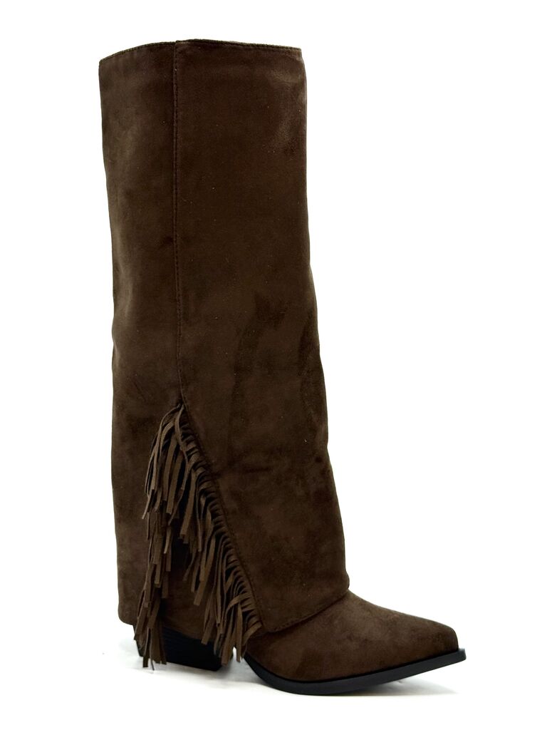Knee High Boot Suede BROWN