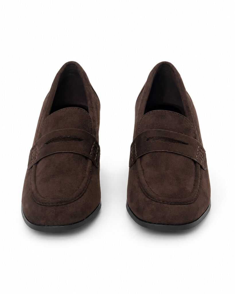 Heeled Loafer Suede BROWN