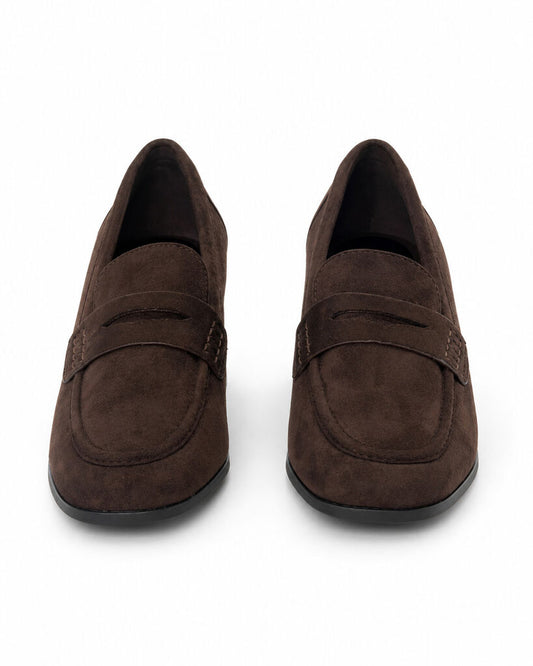Heeled Loafer Suede BROWN