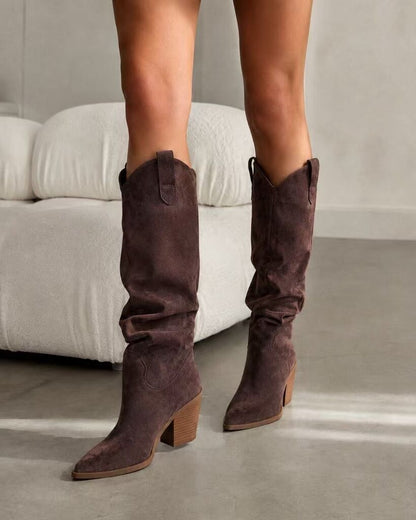 Western Boot Suede MOKA